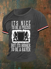 Männer sind höher, um ein Bayer-T-Shirt zu sein